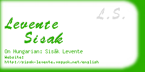 levente sisak business card